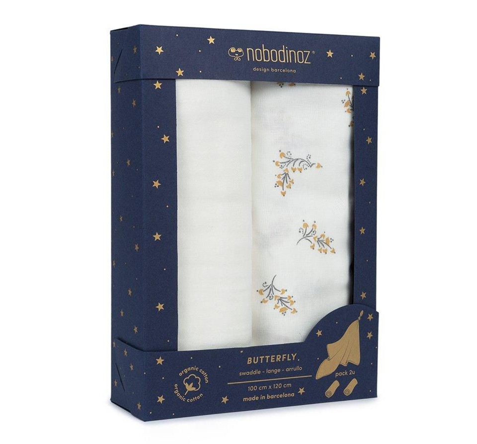 Pack 2 Muselinas Butterfly Flore
Nobodinoz