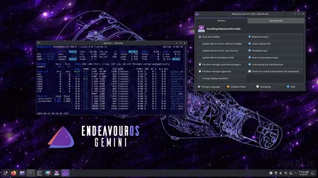 最新バージョンの EndeavourOS のスクリーンショット