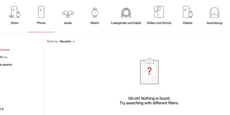 ドイツの OnePlus ストアには、購入できる携帯電話が表示されていません