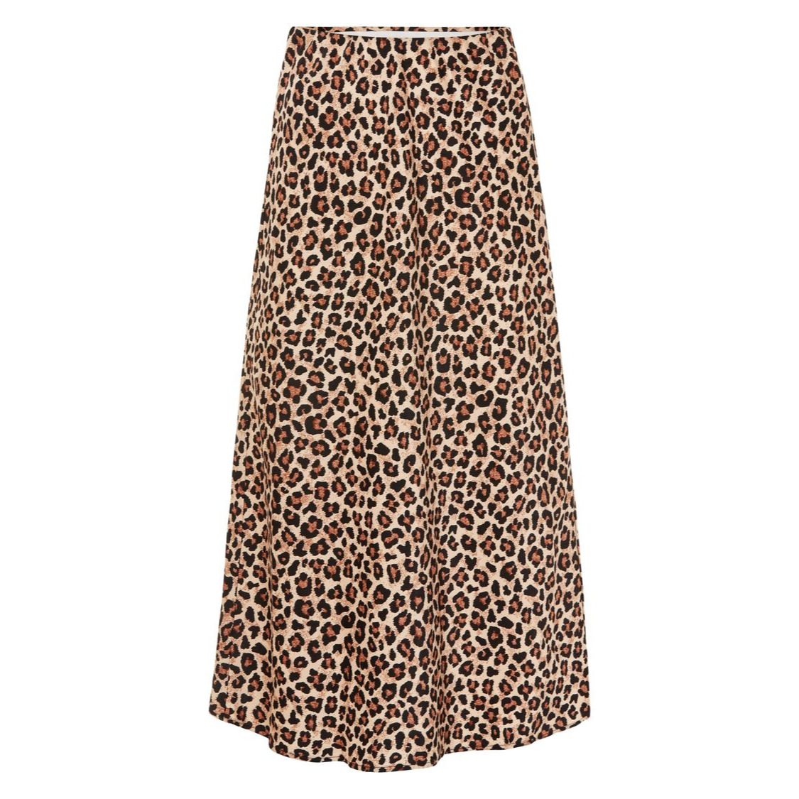 Falda midi de satén para mujer