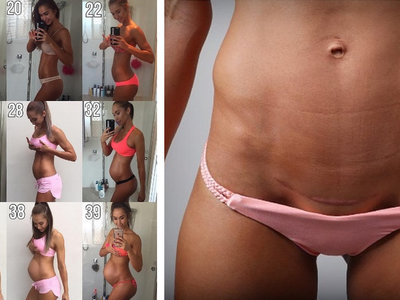 La mamá fitness que se hizo famosa por su diminuta barriga de embarazada confiesa que tuvo muchos problemas para dar a luz