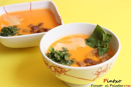 Receta de crema de calabaza y parmesano