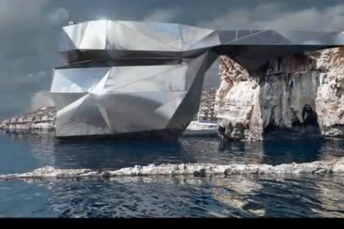 ¿Sustituir la desaparecida Ventana Azul de Malta por una escultura futurista?