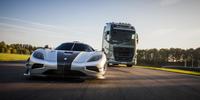 Volvo FH vs Koenigsegg One:1, en breve en sus pantallas