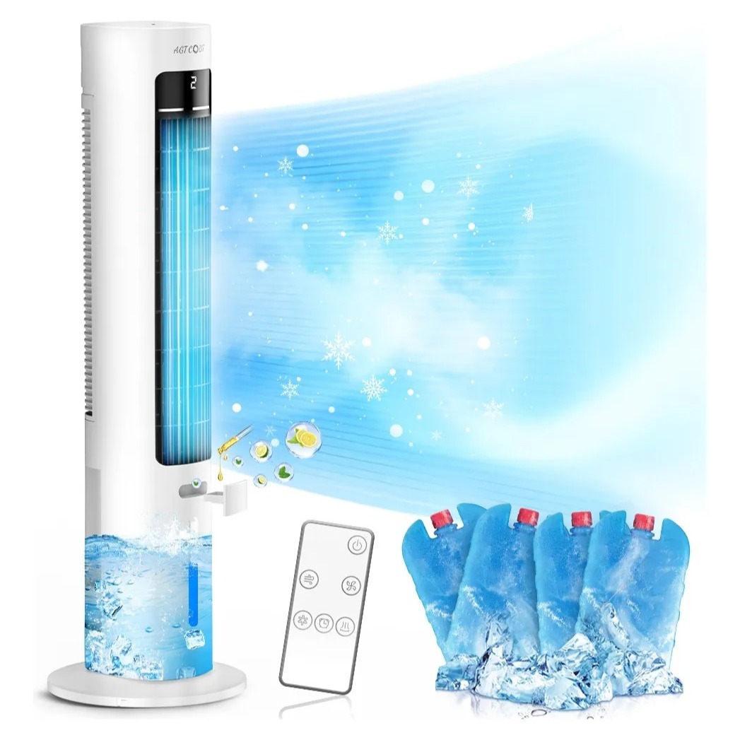 Ventilador con enfriador integrado y control inalámbrico