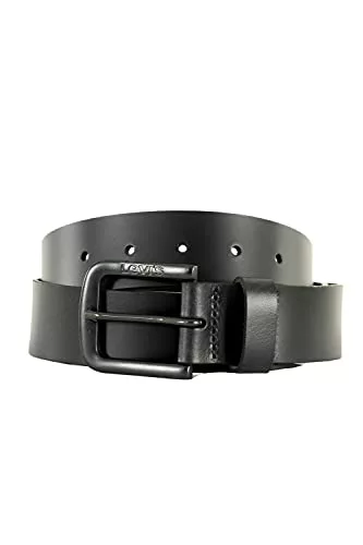 Levi's Seine Metal, Cinturón Hombre, Negro (Regular Black), 95