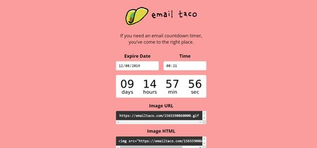 ¿Necesitas enviar una cuenta atrás en un correo electrónico? Email Taco es una solución en formato gif