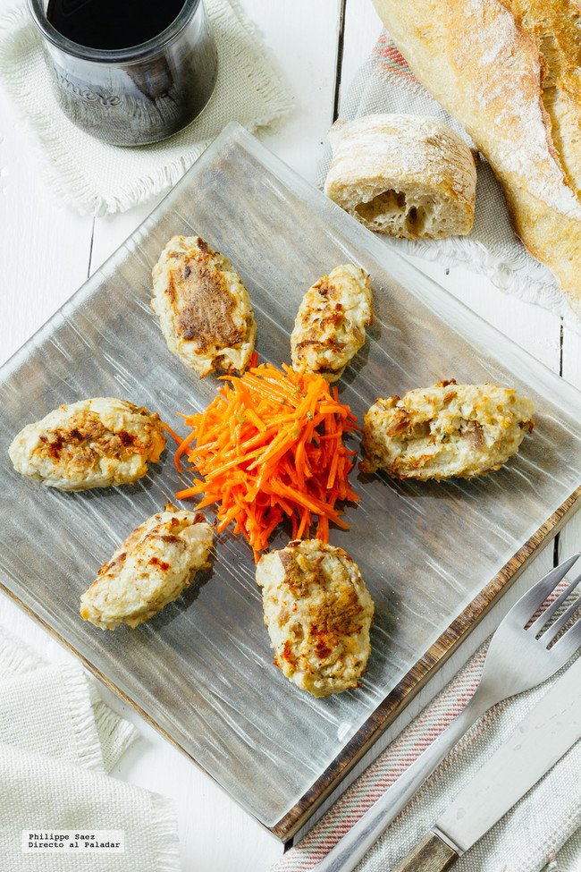 Croquetas de papa y atún al horno. Receta fácil y saludable