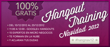 ¿Pensando en emprender? Apúntate al Hangout Training de Navidad