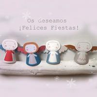 Recortables de Navidad: angelitos de la felicidad gratis para imprimir y armar