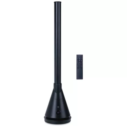 NEWTECK NEWLUX Ventilador de Torre Dual 365 Negro, con Función Calor, Temp. Ajustable 1-30ºC, Termostato, Temporizador 8h, Táctil, Mando a Distancia, Oscilante, 4 niveles Calor y 9 Frío, 1800W