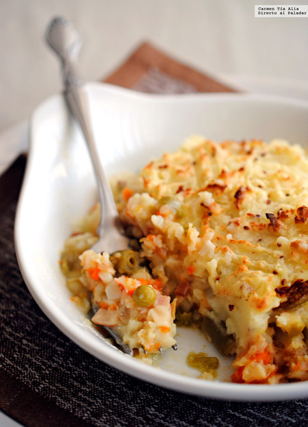 Fish pie o pastel de pescado. Receta tradicional británica
