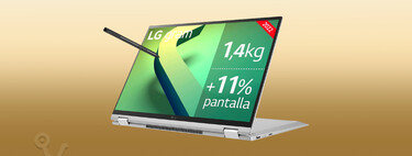 Este ligerísimo portátil convertible LG con chip i7 de 12ª generación y una autonomía brutal se queda a precio mínimo en Amazon