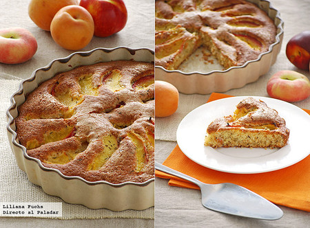 Pastel de melocotón y tomillo. Receta