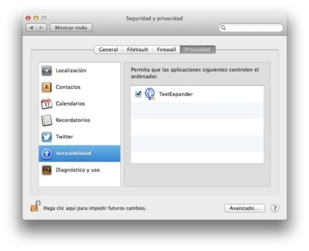 Habilita el uso de TextExpander en OS X Mavericks, para los que estéis usando la beta