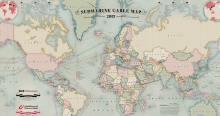 Los cables submarinos de datos actualizados en un mapa interactivo