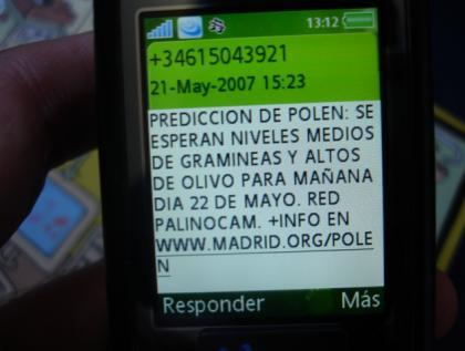 Infórmate de los niveles de polen con el móvil