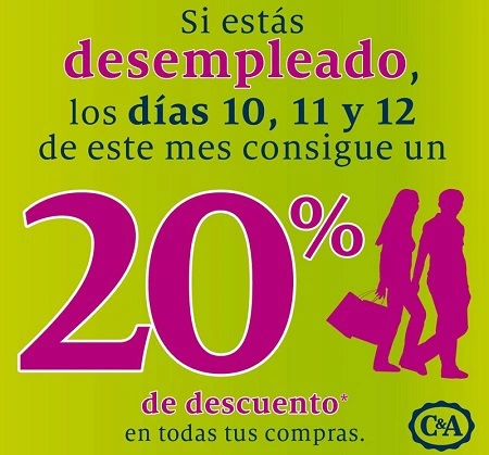 C&A lanza una promoción especial para desempleados, con un descuento del 20% 