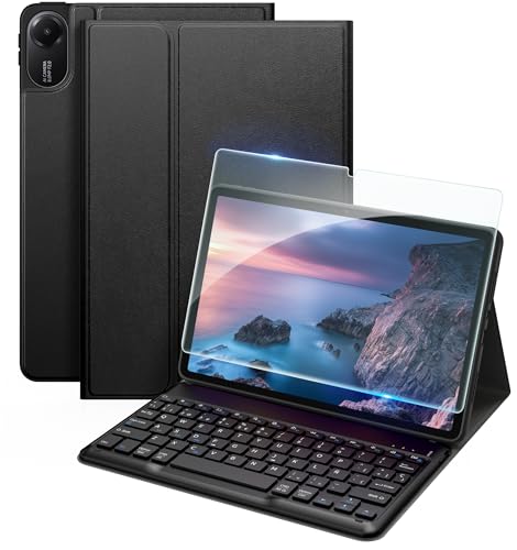 EasyAcc Funda con Teclado para Xiaomi Redmi Pad 2 con Película Protectora