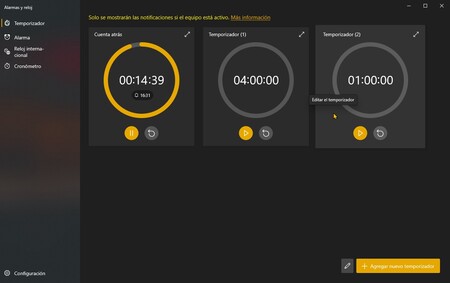 La aplicación Alarmas y reloj de Windows 10 nos anticipa el rediseño que traerá consigo Sun Valley