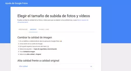 これまで、サービスにアップロードされた写真の品質を元の品質から高品質に変更することが唯一の可能性でした。