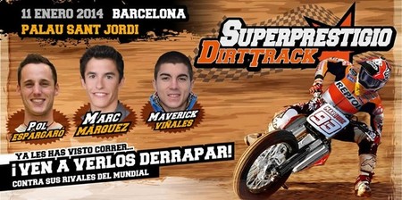 Superprestigio: estrellas del mundial haciendo Dirt Track el 11 de enero 