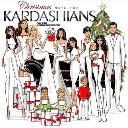 La felicitación navideña de las Kardashian se vuelve muy infantil