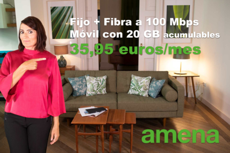 Amena replica a Lowi con nuevo combinado de fibra y móvil con 20 GB por 35,95 euros