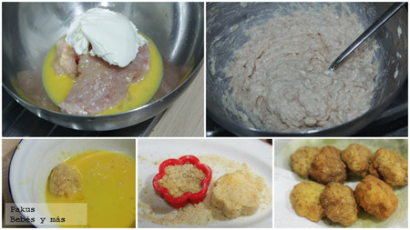 flores de pollo paso a paso