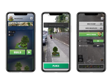 実際の環境に配置されたビルド プレートの例。