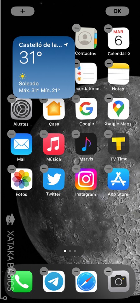 Apple iPhone X en aplicaciones de pantalla de inicio de fondo