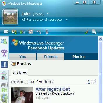 Facebook en MSN Messenger