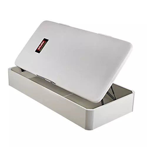 PIKOLIN Canapé Apertura Lateral Juvenil con Alta Capacidad de Almacenamiento | 90x190 | Blanco | Montaje y Retirada Usado Incluido | Fácil Apertura | Apto Todos Tipos de Colchones | NATURBOX JUV