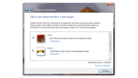 Recuperando archivos con Windows Easy Transfer