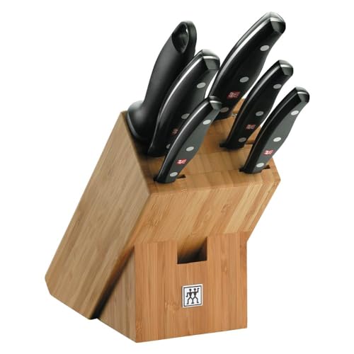ZWILLING Bloque de cuchillos, 7 piezas, Bloque de bambú