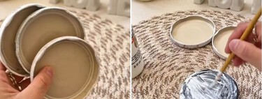 No lo sabía, pero si reutilizas las tapas de los botes de cristal, puedes hacer muy rápido este objeto decorativo para la mesa 