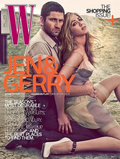 Jennifer Aniston y Gerard Butler súper sexys en W Magazine