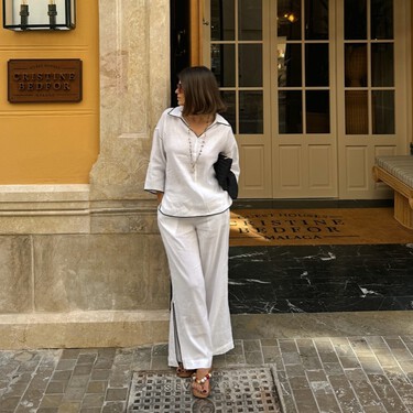 Seis pantalones holgados de lino que estilizan caderas y son frescos para planes al aire libre en verano 