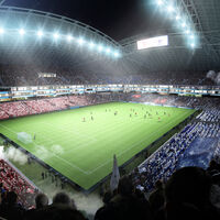 El Campín estrenará gramilla híbrida el próximo mes: la máquina ya está en Colombia