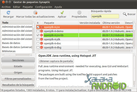 synaptic ubuntu jdk