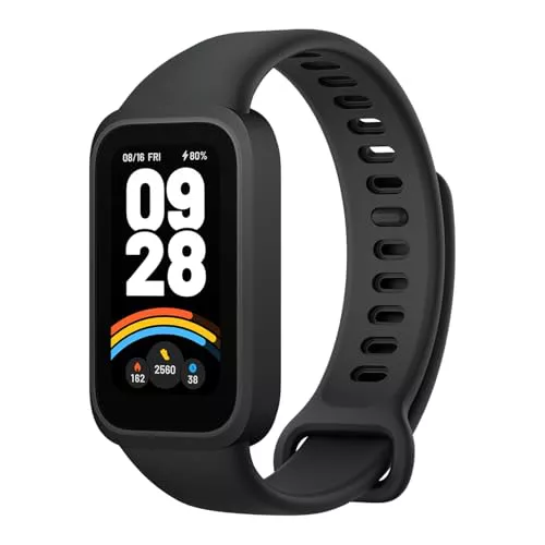 Xiaomi Smart Band 9 Active - Pulsera de Actividad, autonomía de hasta 18 días, Pantalla TFT de 1,47" con tasa de refresco de 60 Hz, 5ATM, App Mi Fitness, Negro (Versión ES)