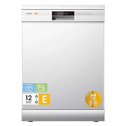 COMFEE' CDWPF1201PW Lavavajillas 60cm Libre Instalación, 12 Servicios, WiFi