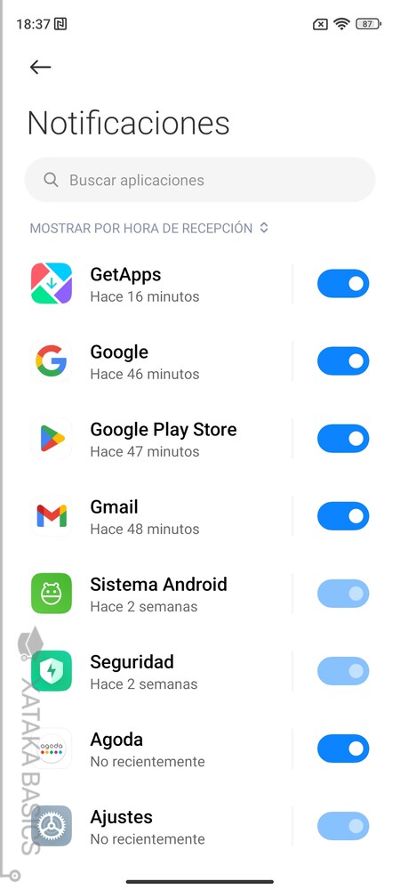 Lista Apps Notif