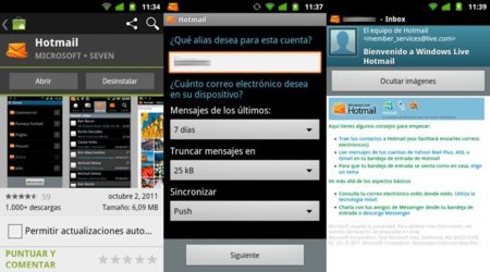 La aplicación oficial de Hotmail aterriza en Android
