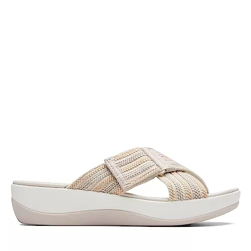 Clarks - Arla Wave, Sandalia De las mujeres, Beige Combi,