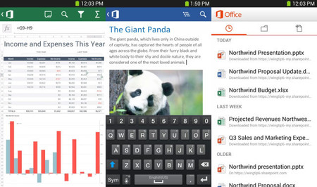 Office aterriza a Android, pero sólo para suscriptores de Office 365