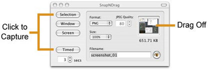 SnapNDrag: Captura la pantalla, arrástrala donde la necesites