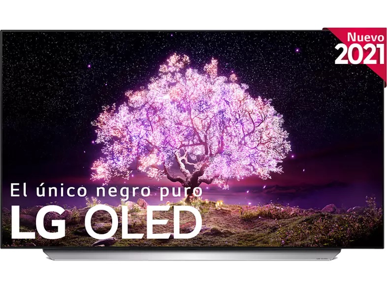 TV OLED 55" - LG OLED55C15LA.AEU, UHD 4K, α9 Gen4, webOS 6.0, Smart TV, Asistentes de voz, Dolby Atmos, Blanco