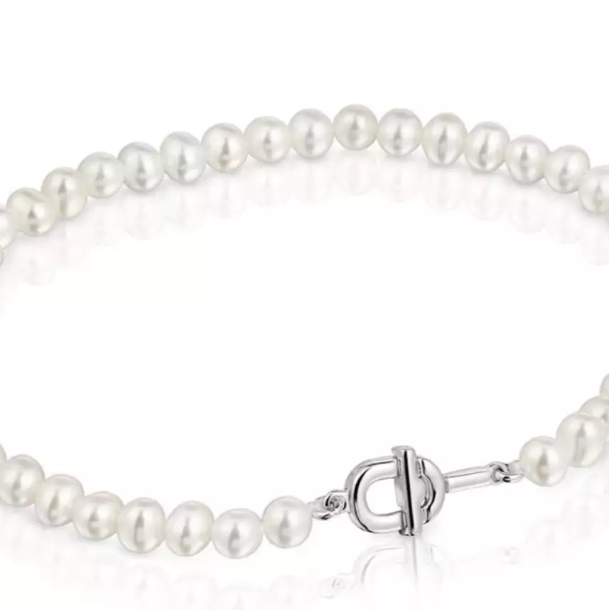 Tous
Pulsera Manifesto de plata y perlas