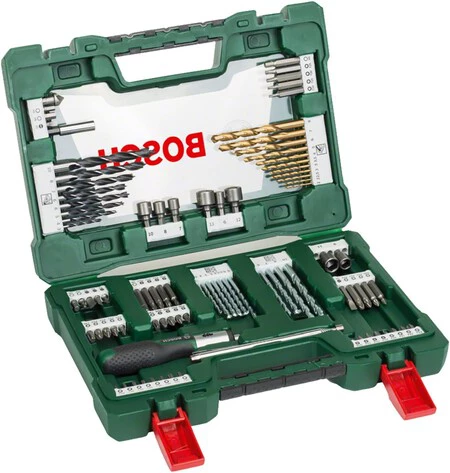 Bosch 91 uds. Set de brocas y puntas de atornillar de titanio V-Line